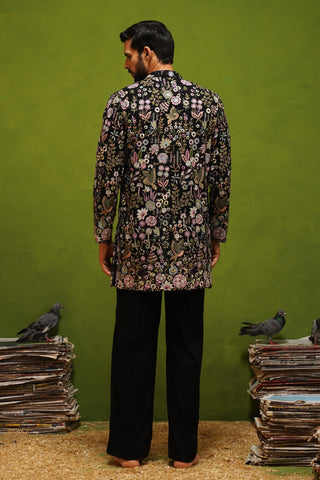 ROOH BLACK SHORT KURTA SET
