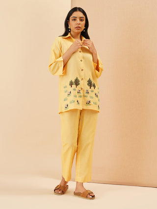 Yellow Agnès Button Down Co-Ord Set