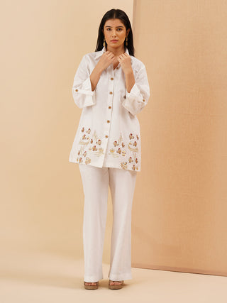 White Gallina Button Down Co-Ord Set