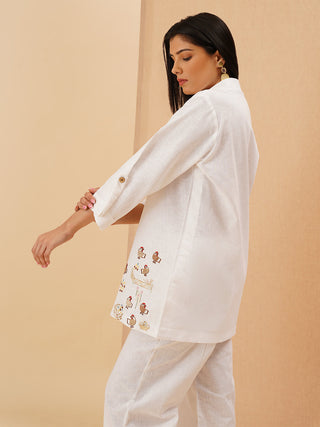 White Gallina Button Down Co-Ord Set