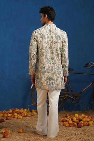 PARIND IVORY SHORT KURTA SET