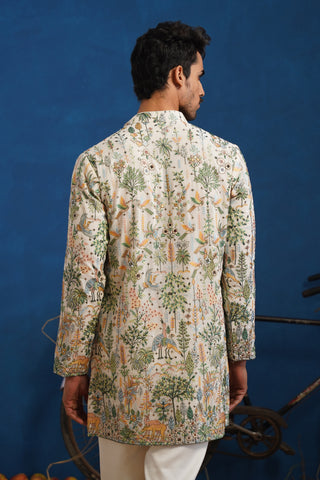 PARIND IVORY SHORT KURTA SET