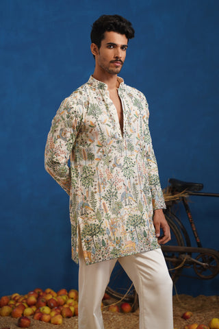 PARIND IVORY SHORT KURTA SET