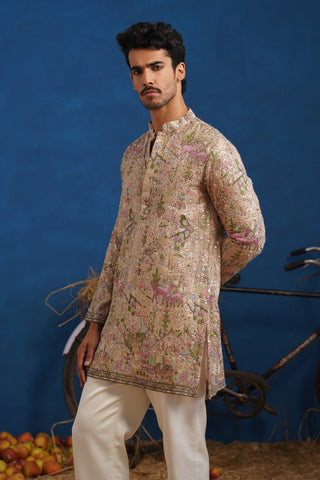 HEERAN CHIKU SHORT KURTA SET