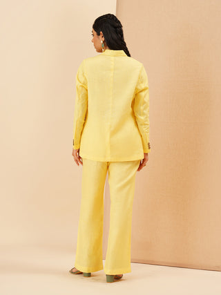 Yellow Pantera Blazer Co-Ord Set