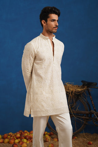 UDAY IVORY SHORT KURTA SET