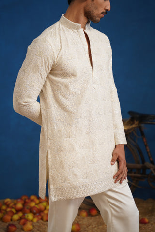 UDAY IVORY SHORT KURTA SET