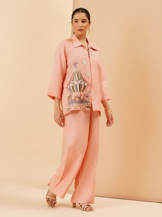 Peach Mirabella Zipper Co-Ord Set