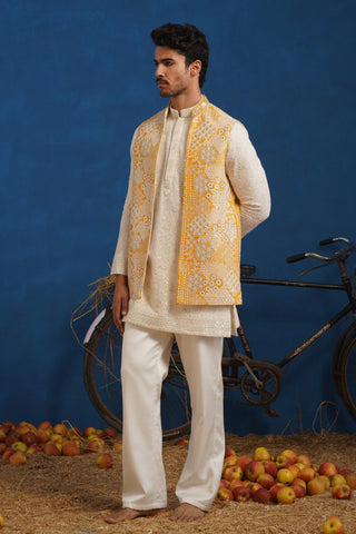 CHITRAY HALDI SHORT KURTA JACKET SET