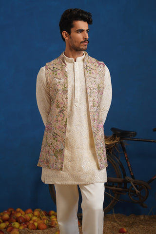 NAKUL CHIKU SHORT KURTA JACKET SET