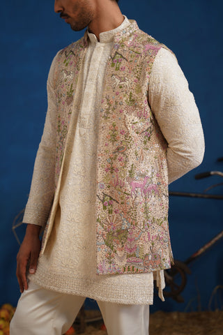 NAKUL CHIKU SHORT KURTA JACKET SET