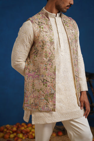 NAKUL CHIKU SHORT KURTA JACKET SET