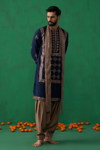 DARPAN NAVY BLUE KURTA SET