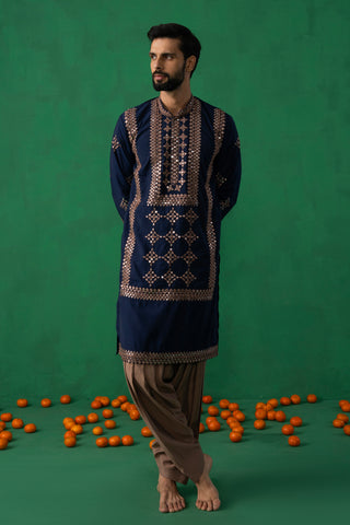 DARPAN NAVY BLUE KURTA SET