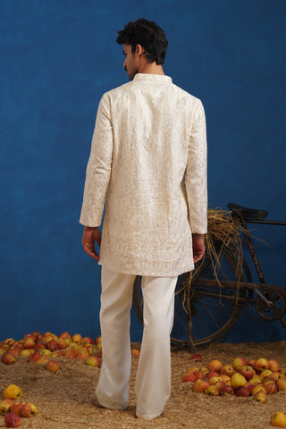 ARUSH CREAM SHORT KURTA SET