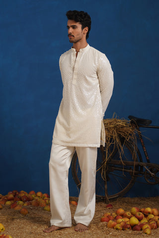 SAMARTH IVORY SHORT KURTA SET
