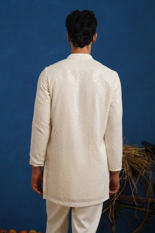 SAMARTH IVORY SHORT KURTA SET