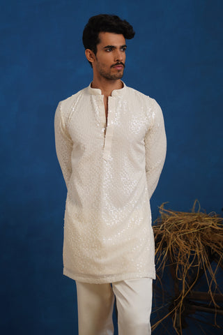 SAMARTH IVORY SHORT KURTA SET