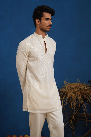 SAMARTH IVORY SHORT KURTA SET