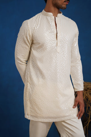 SAMARTH IVORY SHORT KURTA SET