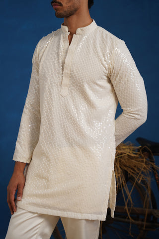 SAMARTH IVORY SHORT KURTA SET