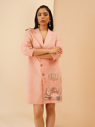 Peach Pantera Blazer Dress