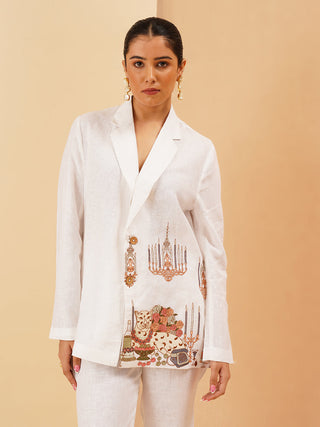 White Pantera Blazer Co-Ord Set