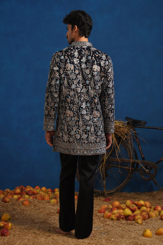 OMKAR BLUE SHORT KURTA SET