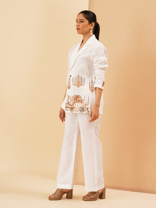 White Pantera Blazer Co-Ord Set