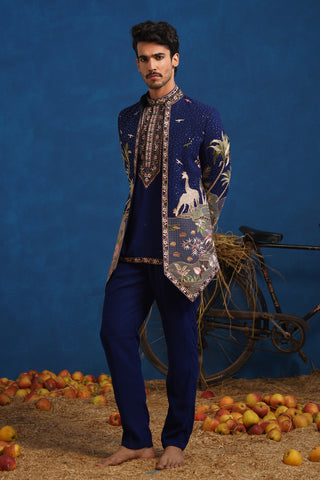 FOREST NAVY BLUE JODHPURI SET