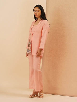 Peach Mirabella Blazer Co-Ord Set