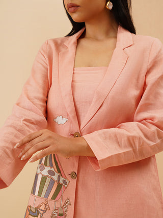 Peach Mirabella Blazer Co-Ord Set