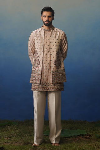 Jugnu Pink Kurta Jacket Set with Pants