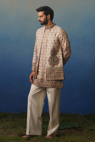 Jugnu Pink Kurta Jacket Set with Pants