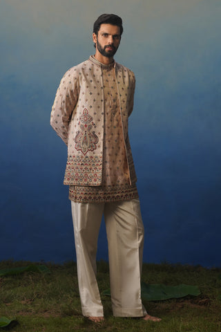 Jugnu Pink Kurta Jacket Set with Pants
