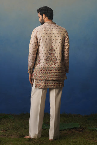 Jugnu Pink Kurta Jacket Set with Pants