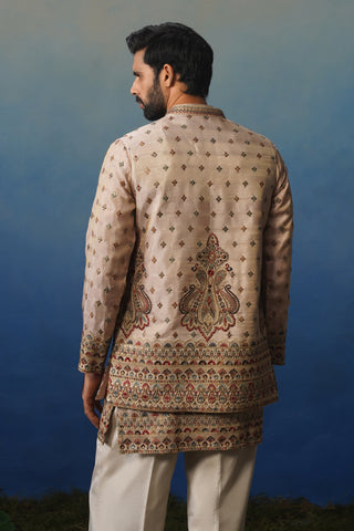 Jugnu Pink Kurta Jacket Set with Pants