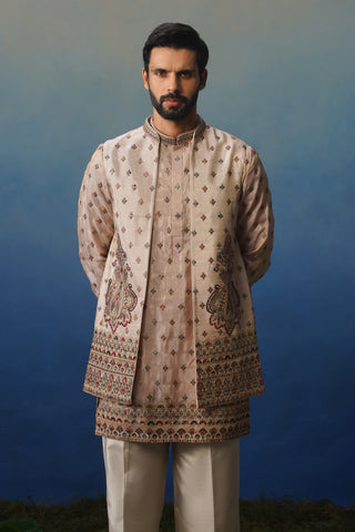 Jugnu Pink Kurta Jacket Set with Pants