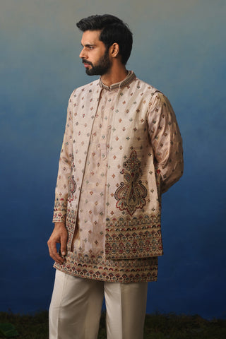 Jugnu Pink Kurta Jacket Set with Pants