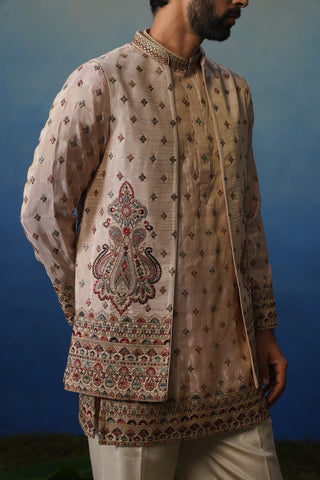 Jugnu Pink Kurta Jacket Set with Pants