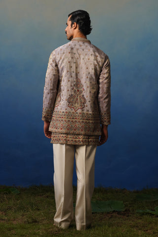 Jugnu Lavender Kurta Jacket Set with Pants
