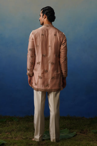 Airavat Pink Short Kurta Set with Pants