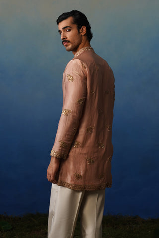 Airavat Pink Short Kurta Set with Pants