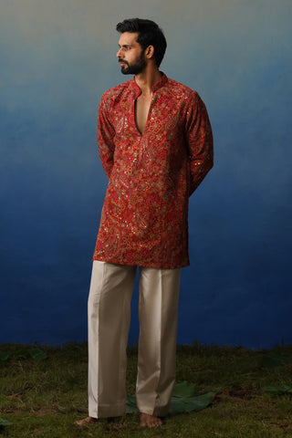 Manzar Short Kurta Set with Pants