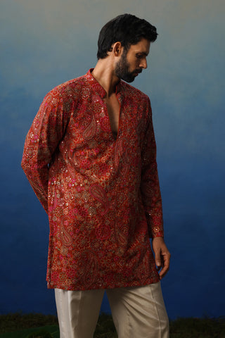 Manzar Short Kurta Set with Pants