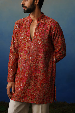 Manzar Short Kurta Set with Pants