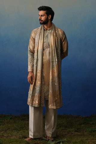 Mirza Mehndi Kurta Set with Dupatta and Pants