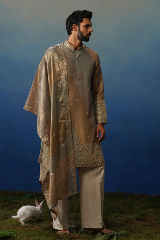 Mirza Mehndi Kurta Set with Dupatta and Pants