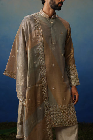 Mirza Mehndi Kurta Set with Dupatta and Pants