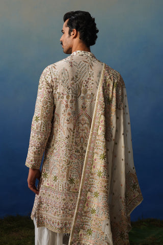 Karwaan Ivory Kurta Patiyala Set with Dupatta